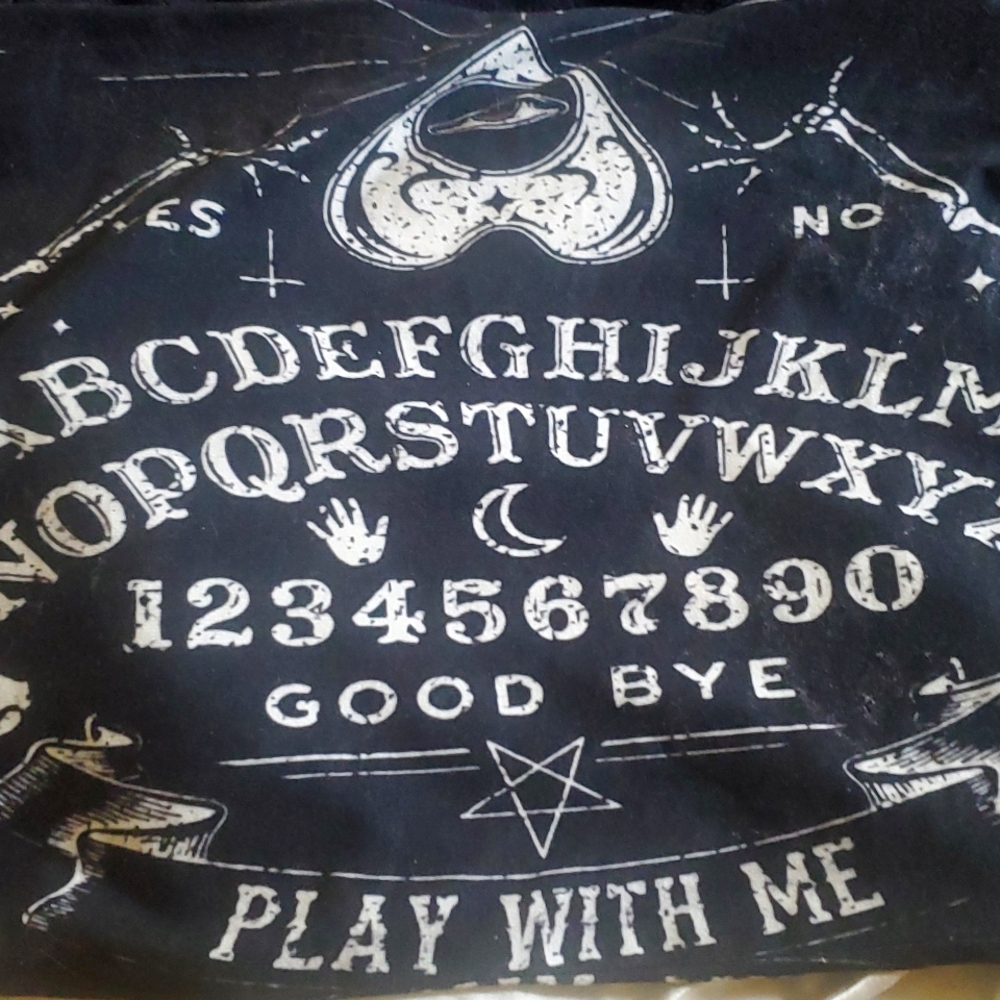 Ouija poncho and zipping pillow case